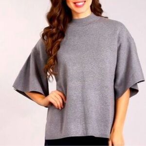 BLVD Women's Gray Cowl Neck Sweater